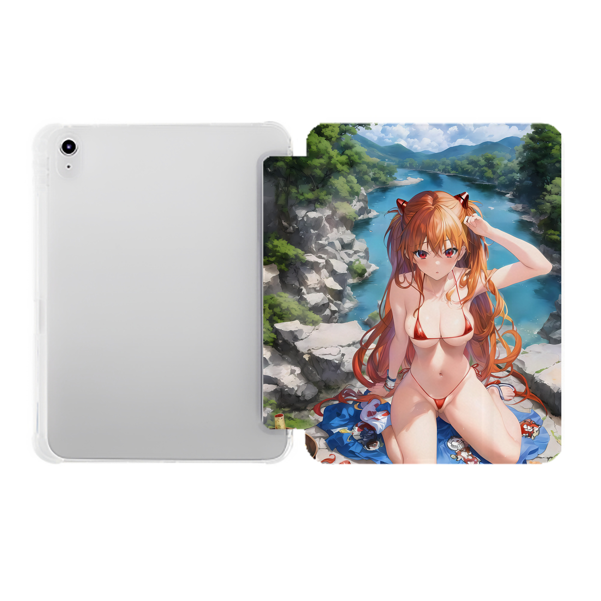 （画像用） EVA 新世紀エヴァンゲリオン IPad ケース ペン収納付き 三つ折りスタンド PUレザー×シリコン 対応機種9.5/10.5/10.9インチ